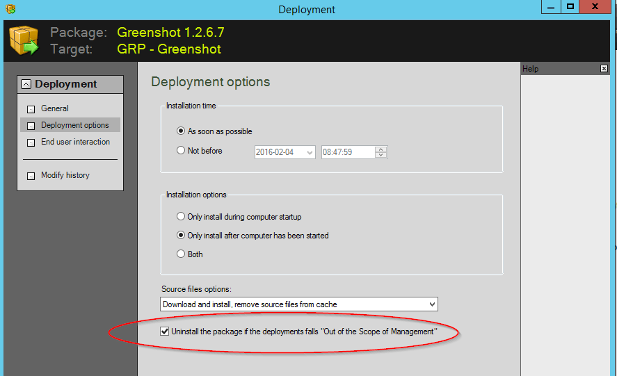 Deployment options